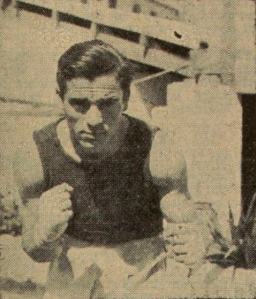 Photographie de Marcel Cerdan dans Le Petit Marocain en mars 1936.