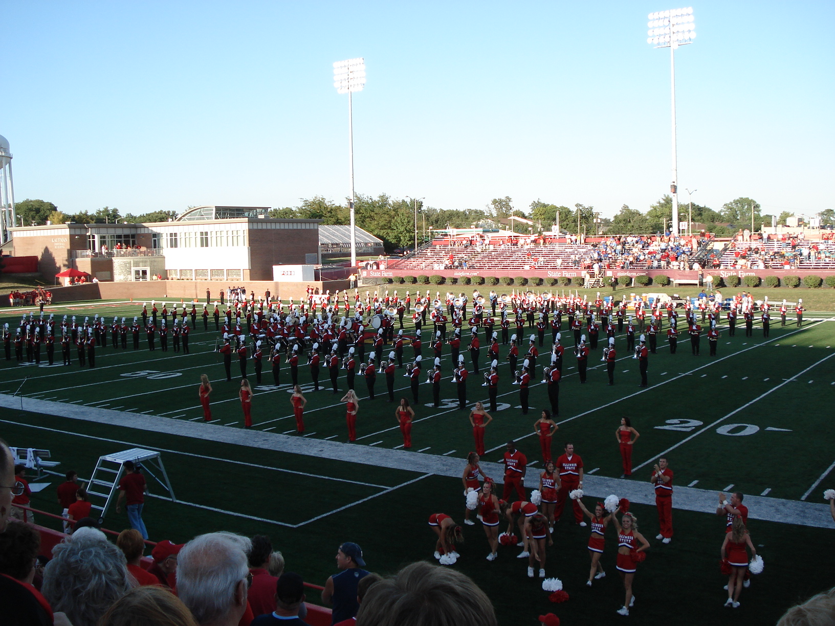 Big Red Marching Machine before the 2007 ISU season opener