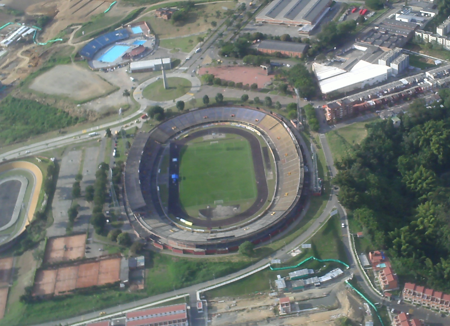 Football stadium Hernán Ramírez Villegas of Pereira (Colombia).