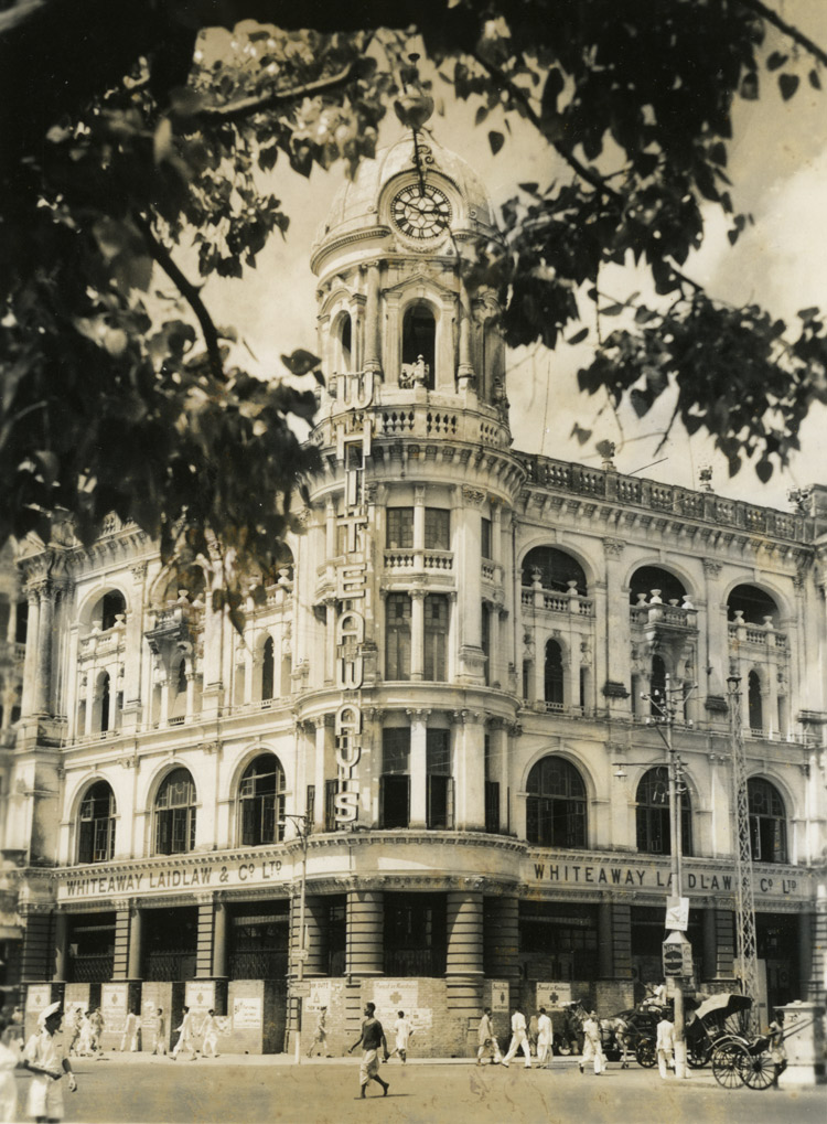 Whiteaway & Laidlaw department store. Chowringhee Road, Calcutta, 1945. Subject: "architecture, urban life, commerce