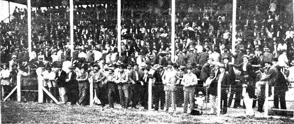 Group of port workers below the official grandstand of Boca Juniors stadium.
