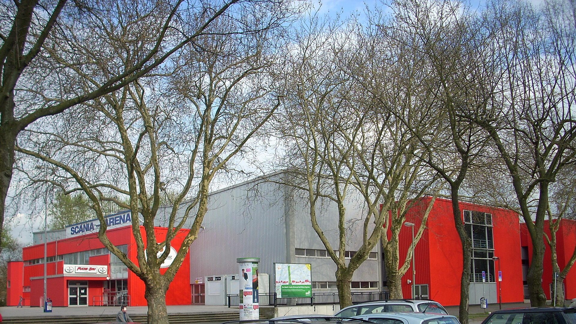 Panoramic view of the Ice Stadium “SCANIA-Arena” in Duisburg in April 2010