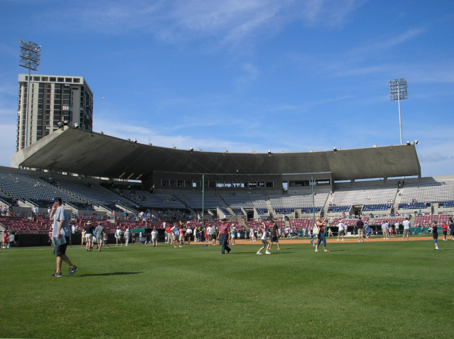 Grandstand at Progress Energy Park in 2008