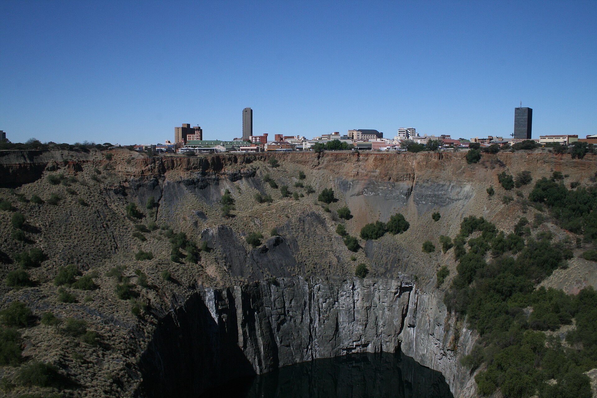 Kimberley, South Africa. Skyline as seen over the Big Hole.