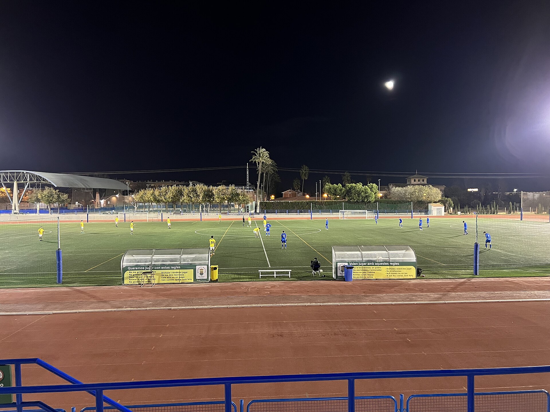 Els Oms Stadium within the Els Oms Municipal Sports Center in Muchamiel, Alicante province, Spain.