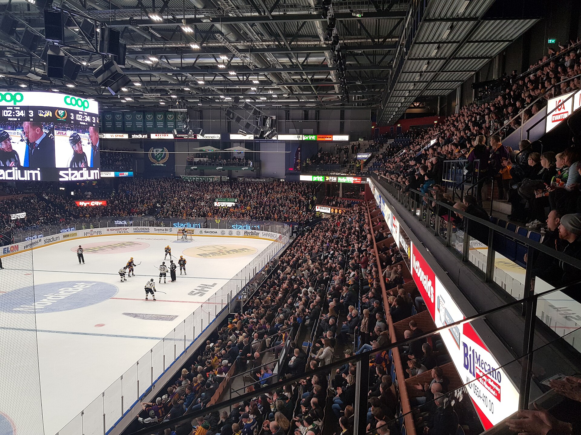 Sista grundseriematchen i SHL mellan Färjestad och HV71 säsongen 2017-18.