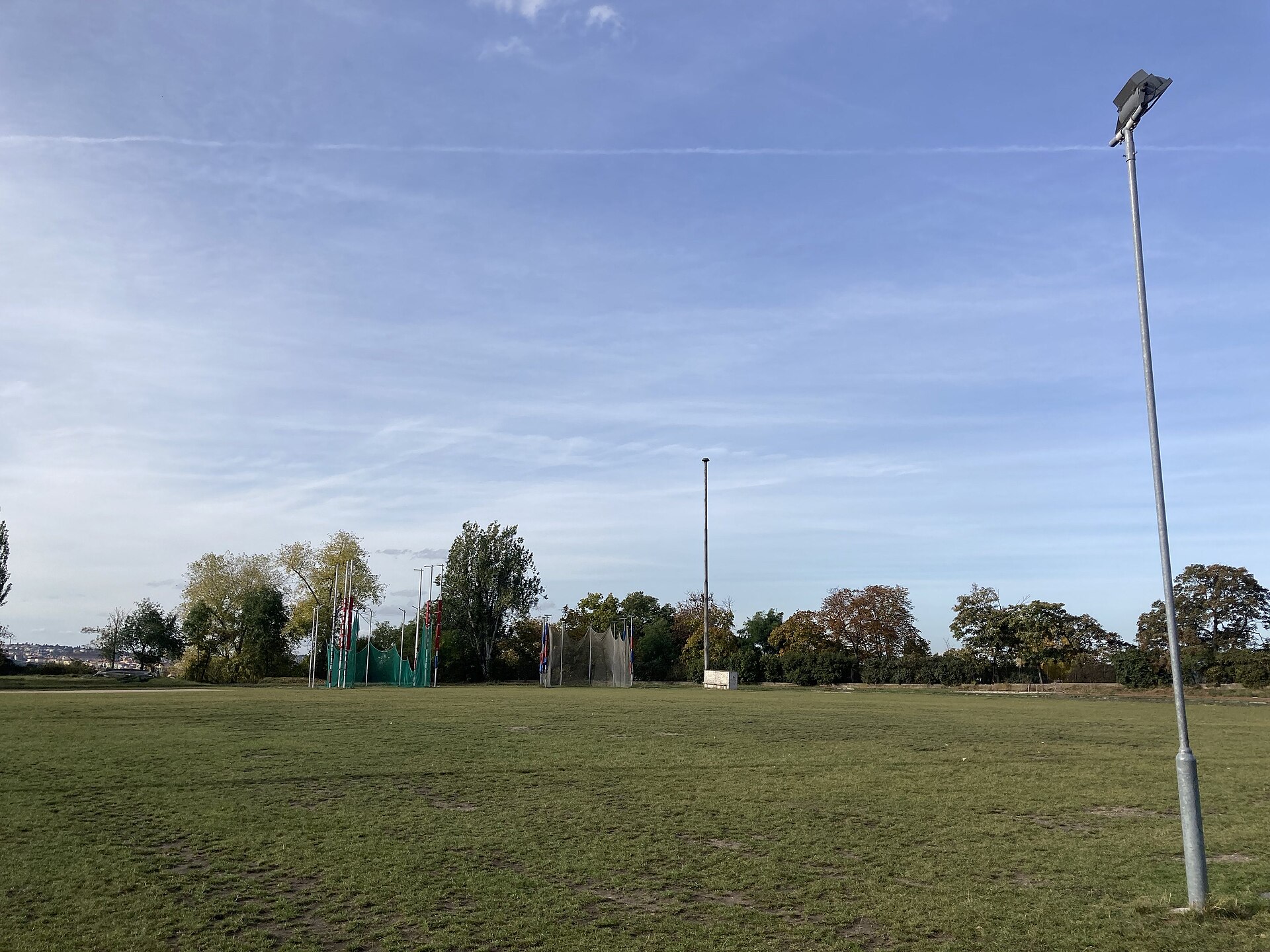 Athletic field at Sokol house in Vinohrady, Prague