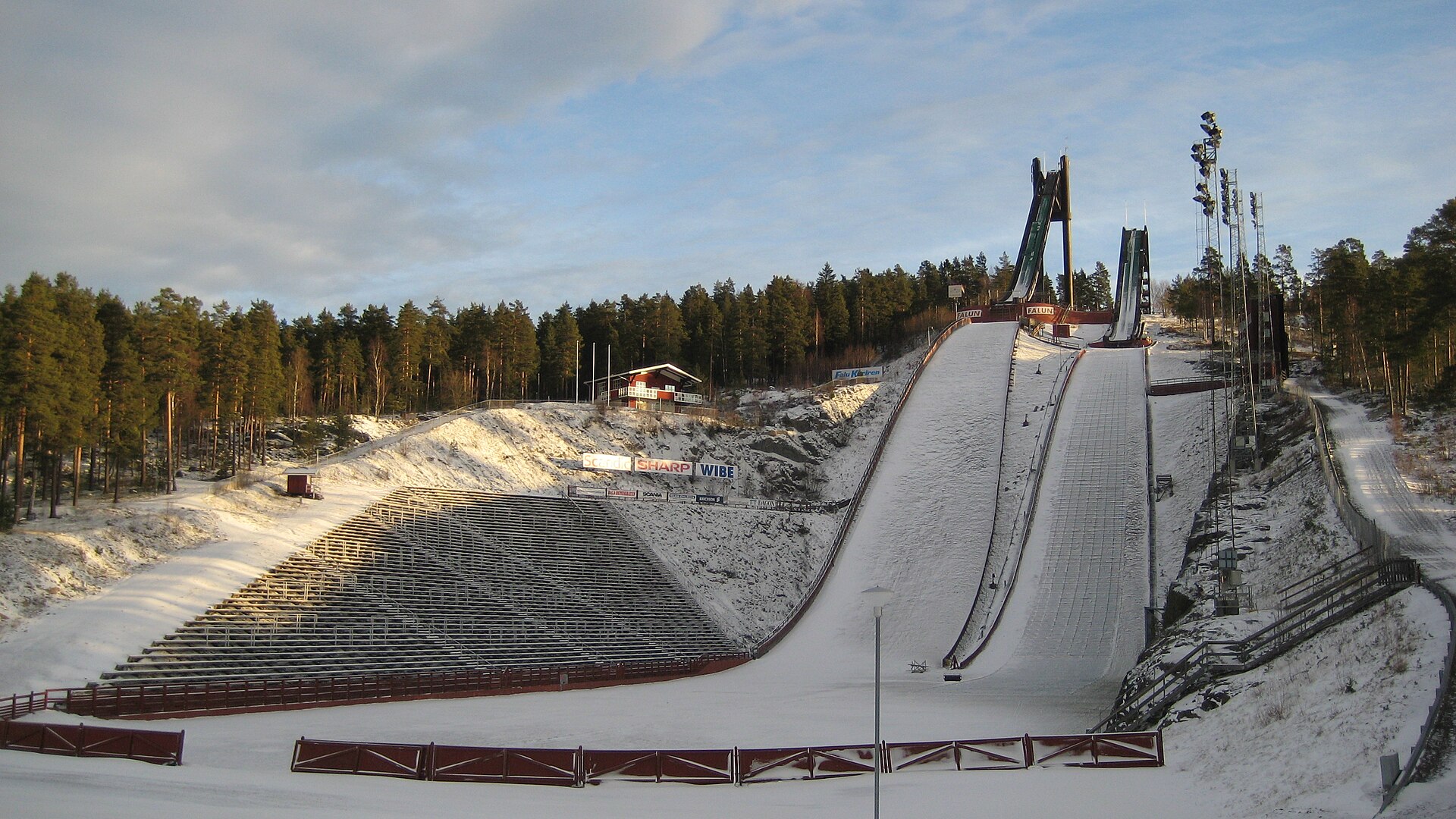 Ski jump "Lugnet" in Falun, Schweden