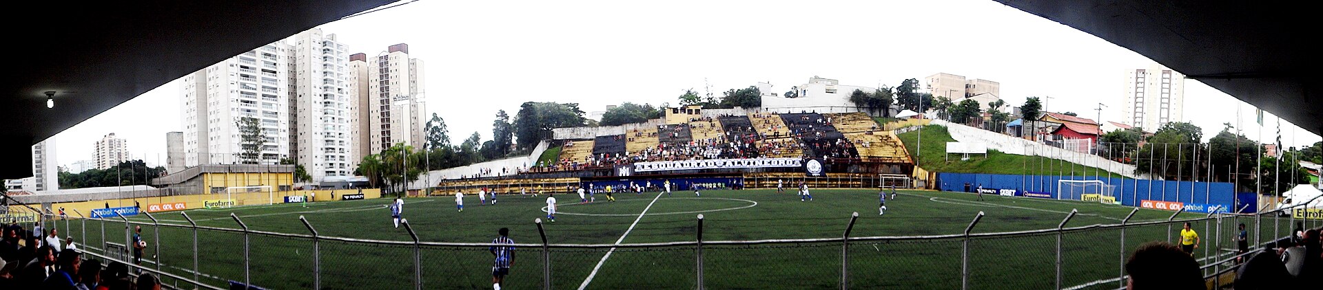Panoramic photo of the Baetão Stadium on January 6, 2022, before the match between EC São Bernardo v EC São Bento, for the São Paulo Junior Football Cup
