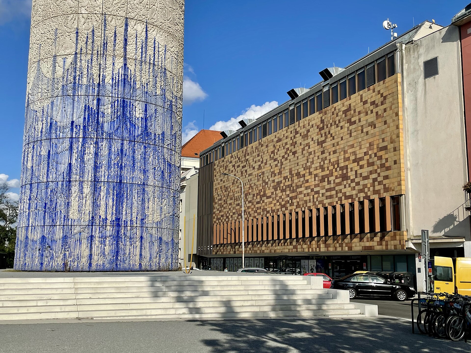 Sport hall Královka and the public space in front of it