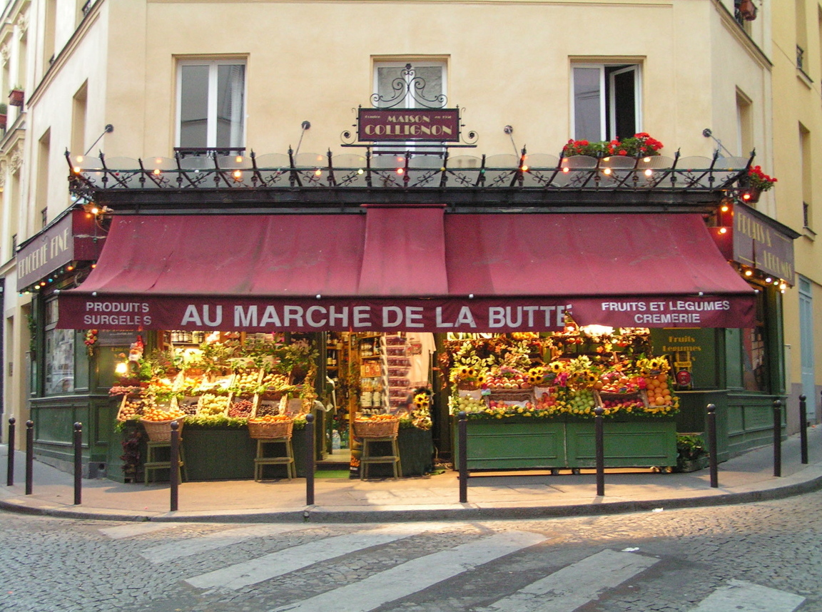 Décor du film Le Fabuleux Destin d'Amélie Poulain : l'épicerie Collignon de la rue des Trois Frères à Montmartre.