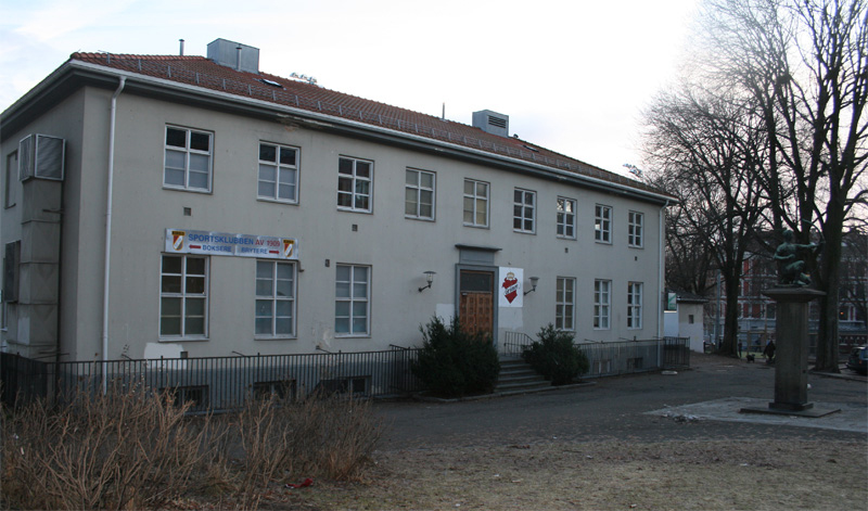 Club house at Dælenenga sports arena in Oslo, Norway