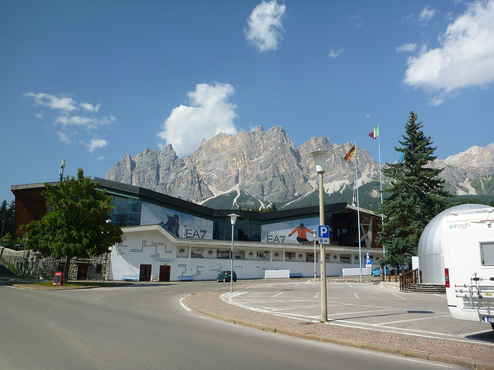 Stadio Olympica, Stadio Olimpico del Ghiaccio (Italian: Olympic Ice Stadium) in Cortina d’Ampezzo