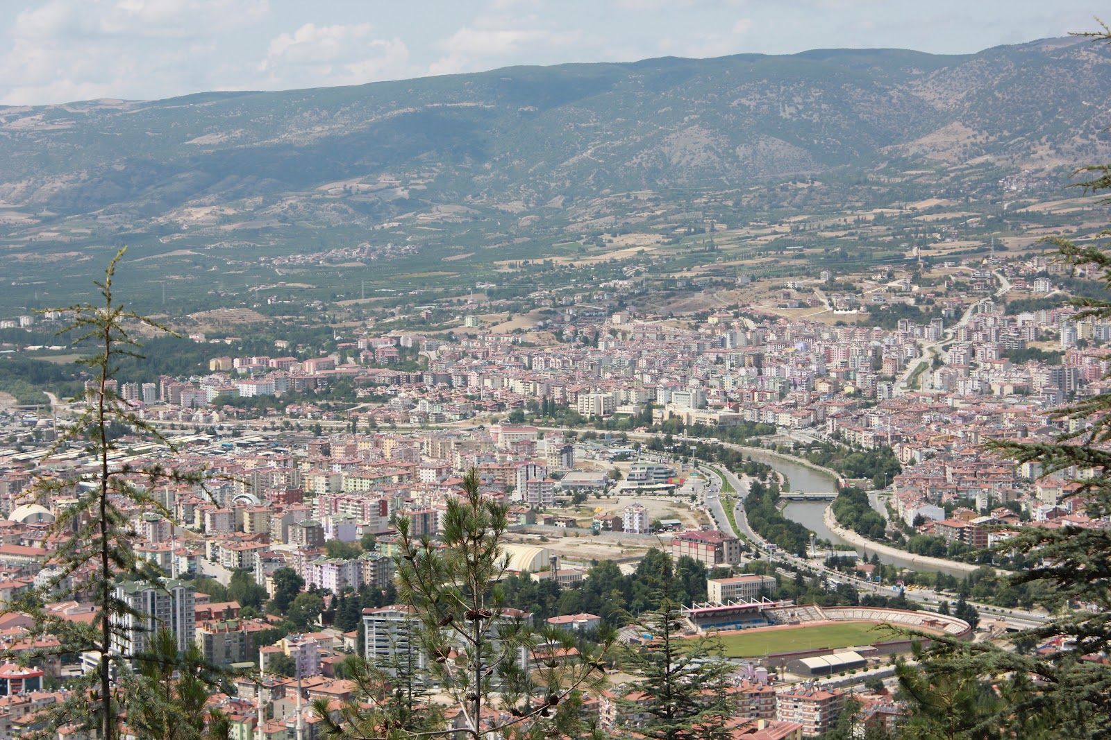 Tokat şehir merkezi panoraması.