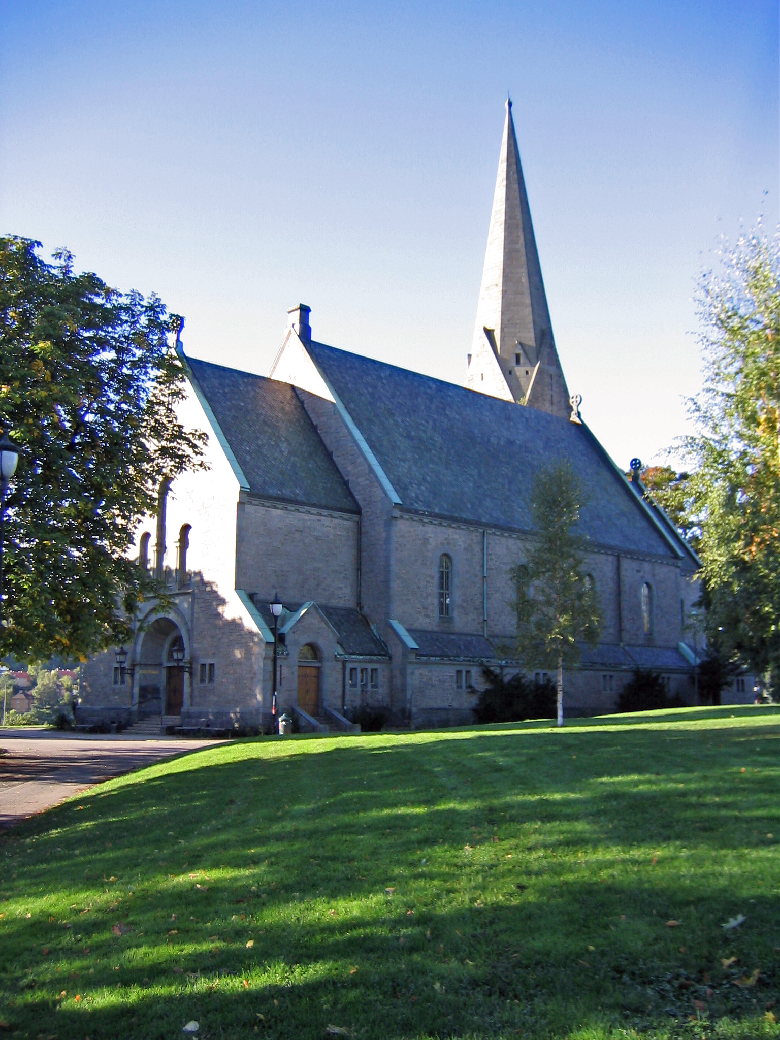 The Vålerenga Church in Oslo, Norway. Designed in the National Romantic style , built in late 19th century, and consecrated in 1902.
