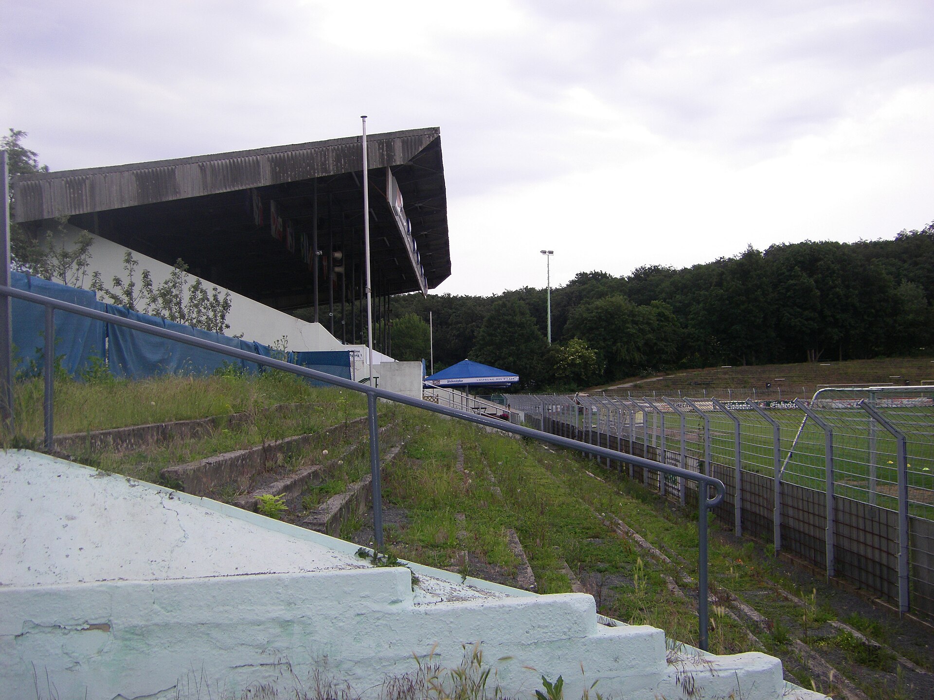 The stands beside the main tribune in June 2016