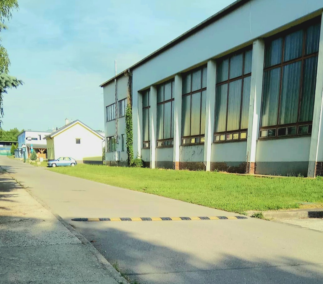 Športová Street in Stará Turá, Slovakia
