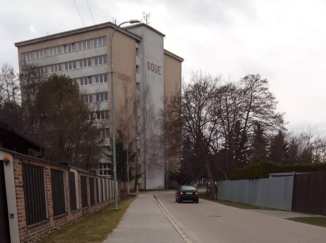 Športová Street in Stará Turá, Slovakia