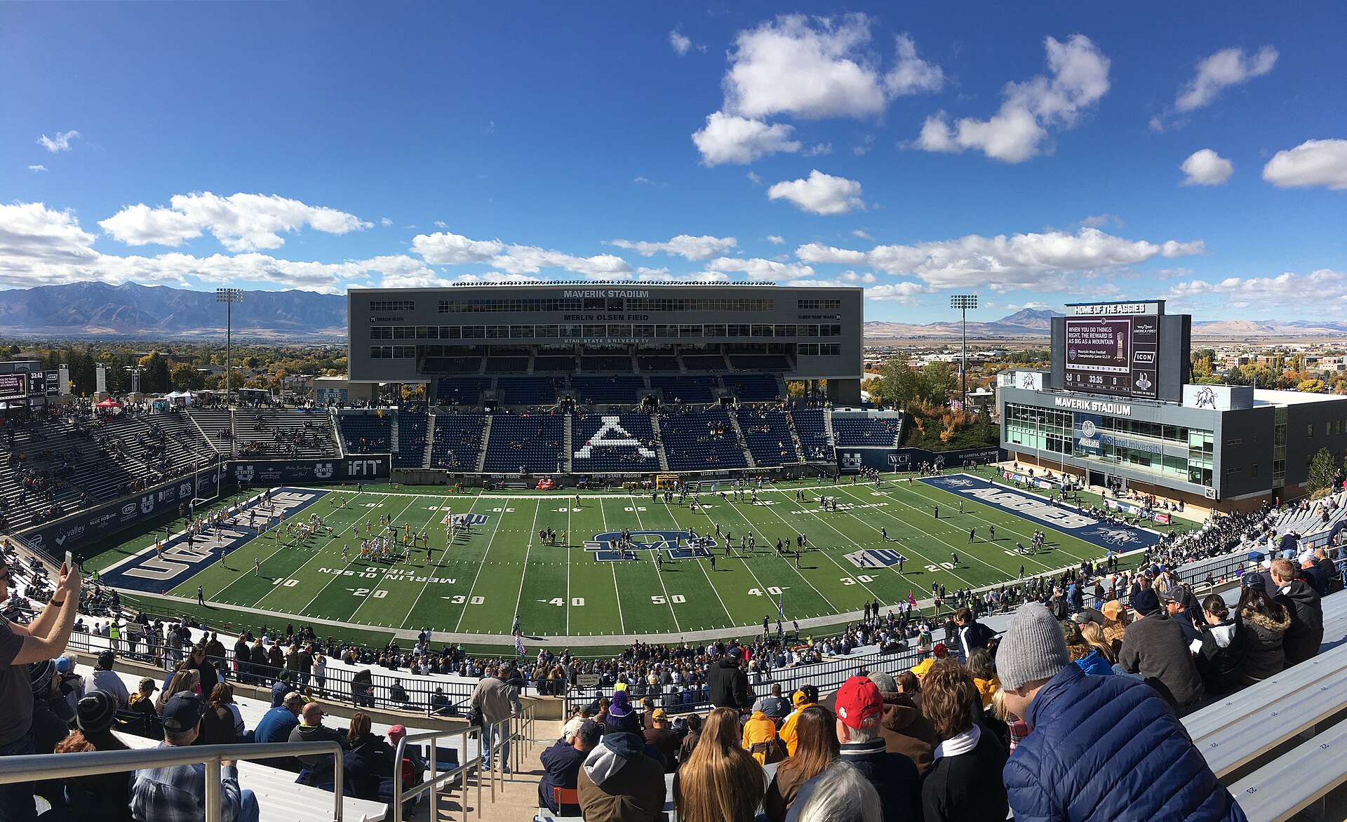 33 minutes prior to kickoff of the 2017 homecoming game between the University of Wyoming and Utah State.