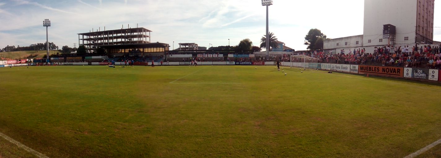 Estadio Municipal de Miramar, at Luanco, Spain, during a friendly game between Sporting Gijón and UD Almería.