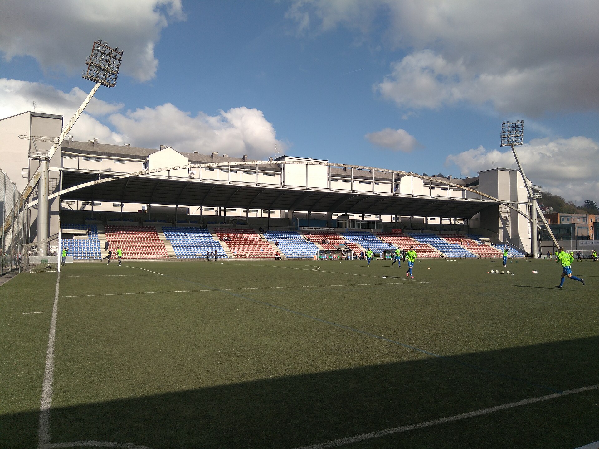 Estadio Ganzábal, in Langreo, Asturias, Spain.