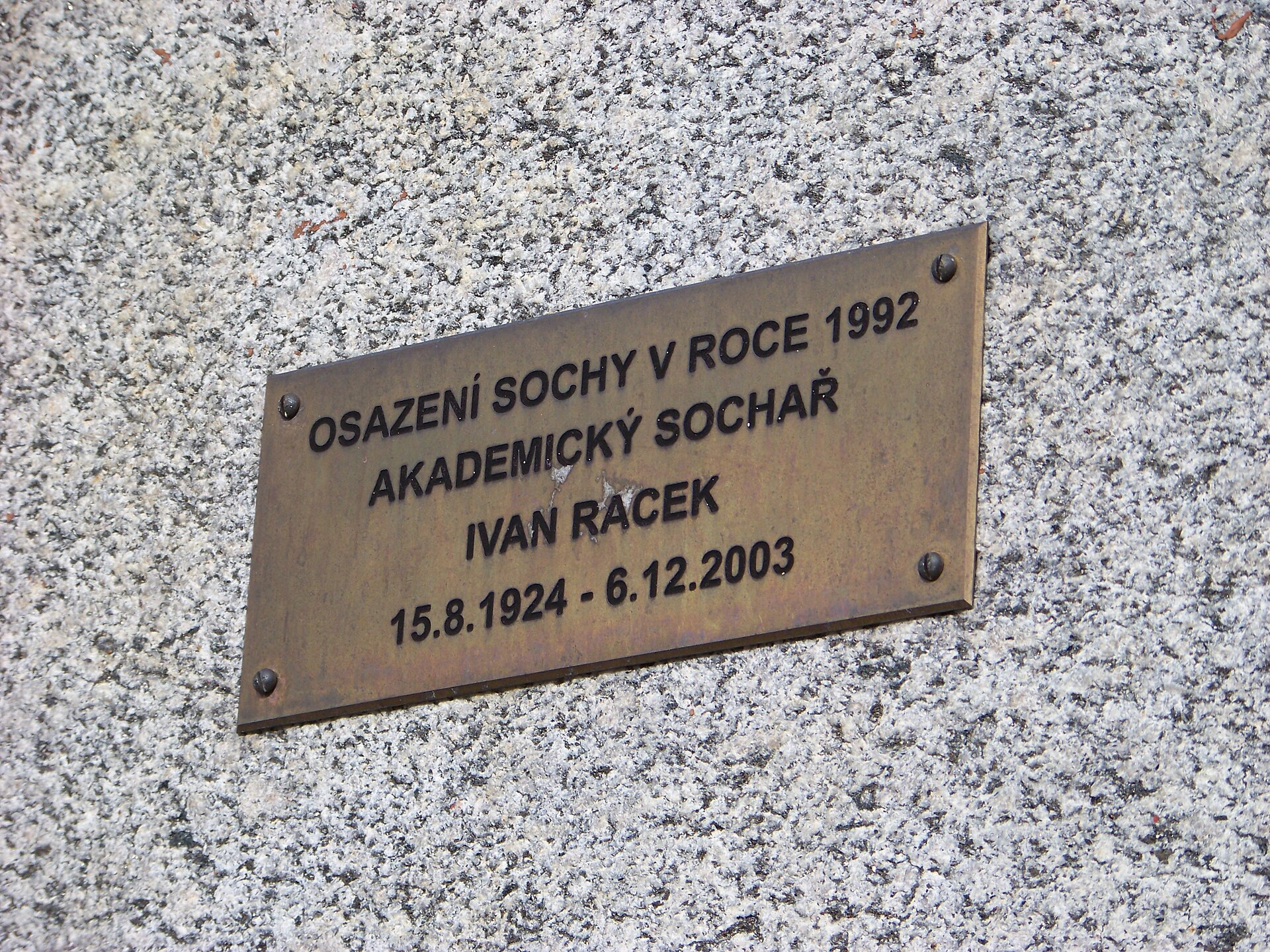 Prague - Vokovice , the Czech Republic . Na rozdílu 752/1, ice hockey stadium of HC Hvězda, a sign of the statue at the entry.