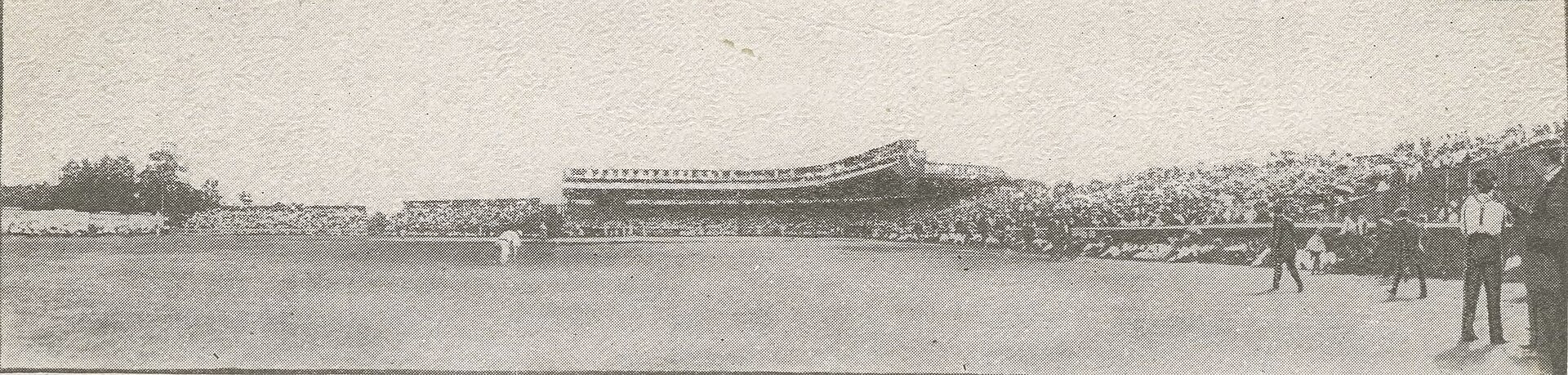 This is a picture of 16,195 fans watching the July 1 Baseball game between Columbus Senators and Toledo Mud Hens. The Columbus Senators moved into first place in the American Association standings with their 1-0 win over the Toledo Mud Hens. The Columbus Senators finished the season 91-57, and were