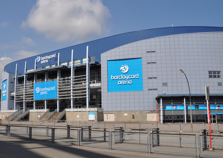 Barclaycard Arena Hamburg von außen