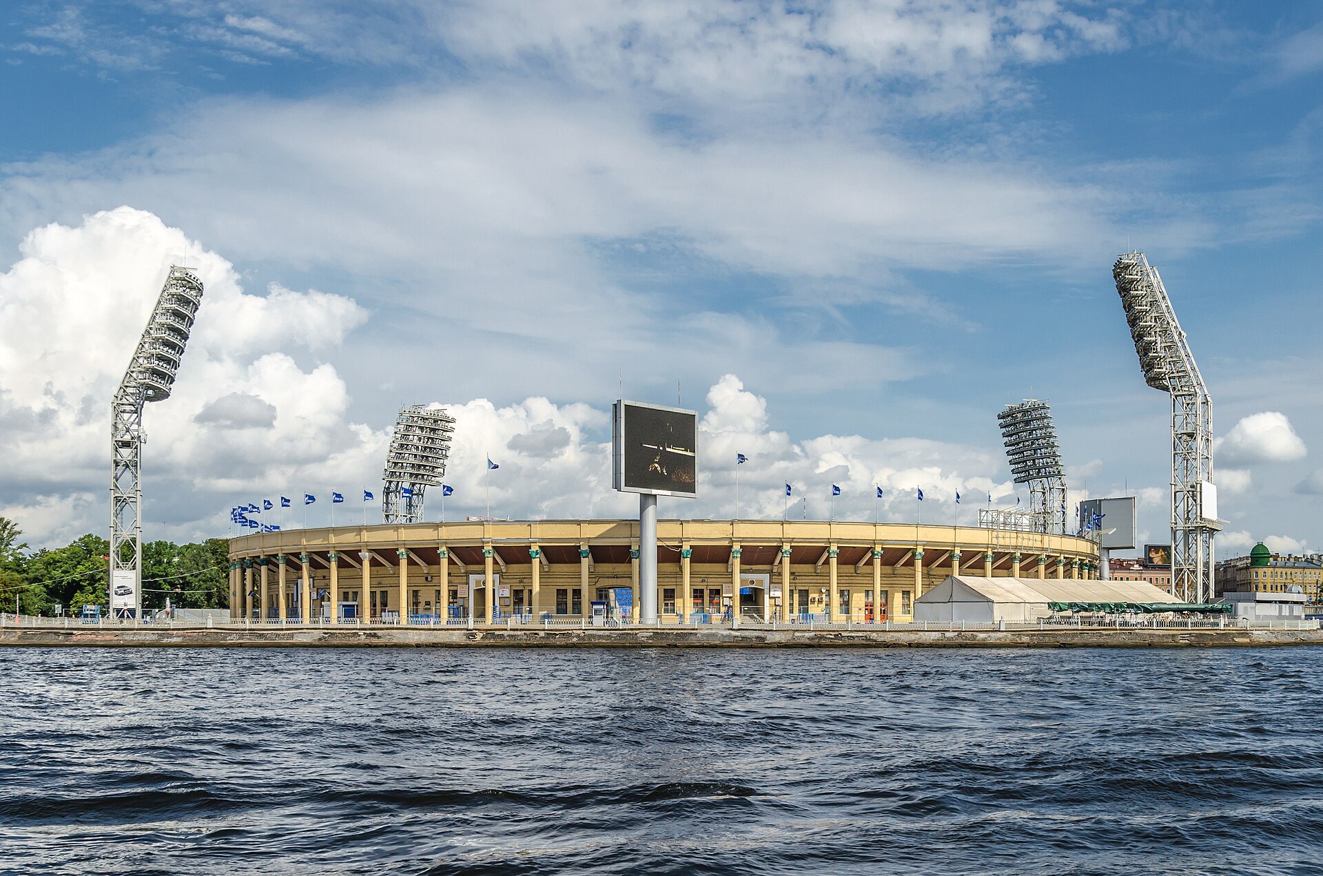 Petrovskiy football stadium in Saint Petersburg