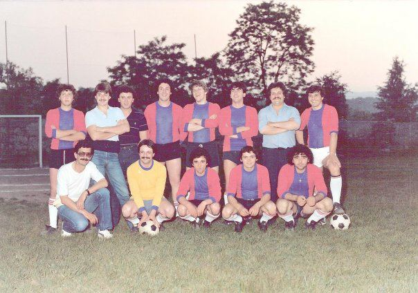 Giocatori dell'Associazione Calcio Gozzano attorno al 1980